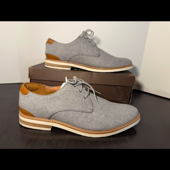 Florsheim Highland Canvas Plain Toe Oxford Grey Canvas/White Sole Mens 13M main image 13